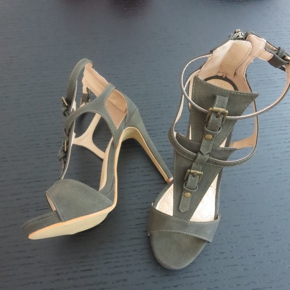 Cape Robbin Shoes - New Olive Green High Heel Sandals Cape Robbin 7
